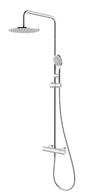 Kaja Style Thermostat-Regenbrause-Set mit, Metallregenbrause D300mm chrom, 34675-C 34675-C