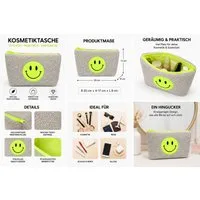 Giftcompany Kulturbeutel Giftcompany - Kosmetiktasche Kulturbeutel Etui "Smile" Teddy Beige