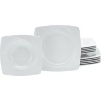 CreaTable Tafelservice Celebration Weiss (12-tlg), 6 Personen, Porzellan