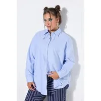 Studio Untold Hemdbluse Hemdbluse oversized Langarm gerundeter Saum