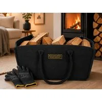 Ragnarök Möbel-Design Kaminholzkorb Kaminholztasche Ragnarök Möbeldesign inkl. Handschuhe (1 tlg. inkl. Handschuhe)