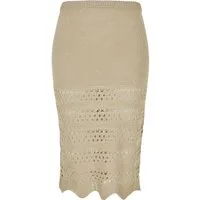 URBAN CLASSICS Maxirock Urban Classics Damen Ladies 3/4 Crochet Knit Skirt (1-tlg)