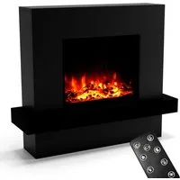 GLOW FIRE Elektrokamin PANDORA LED Kamin mit Heizung, Standkamin, Elektrischer Kamin mit 3-fach Farbwechsler und Knisterfunktion