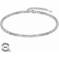 Felino Silberarmband Armband Armkette Damen Frauen Schlicht Filigran Geschenk Schmuckset (1-tlg), 925 Sterling Silber