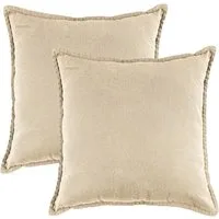 JACK Kissenbezüge 45x45cm 2er Set Kissenhülle Leinenoptik Mistral, (2 Stück), große Auswahl, Uni, Bunt, Baumwolle, Bezug