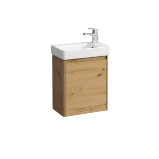 LAUFEN Möbel-Set PRO S SET BASE 2.0 280x480x607 Hl re m.Ül 1 Tür m. Griffm. we/w.eiche, H86596426710 H8659642671041
