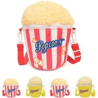 CLTYQ Schultertasche Damen Popcorn Tasche Umhängetasche, Popcorn Kostüm Schultertasche mit Reißverschluss, für Karneval
