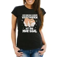 MoonWorks Print-Shirt Damen T-Shirt Faultier Spruch lustig Ich hab das schon verstanden ist mit Print