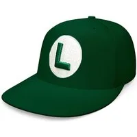 Blondie & Brownie Snapback Cap Unisex Erwachsene Mario Luigi Logo Stick in Grün und Rot Unisex Mario Luigi Snapback Cap Logo Stick Retro Gaming Style