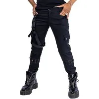 Vixxsin Stoffhose Sitara Gothic Pants Schnürung Trousers Industrial Gothic Riemen