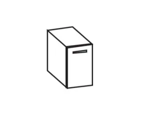 Artiqua 300 Unterschrank, Anthrazit Hochglanz, 300-UST-2-30-L-7015-51 300-UST-2-30-L-7015-51