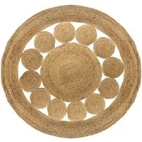 Atmosphera Créateur d'intérieur Teppich Deko-Teppich aus Jute, Ø 120 cm, rund - Atmosphera, rund