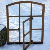 Antikas Fenster Stall Fenster Antik mit Klappe, Stallfenster zum Öffnen - Eisenfenster