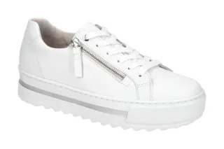 Gabor 86.498 Damen Sneaker Wei? Echtleder Flexibel Plateau