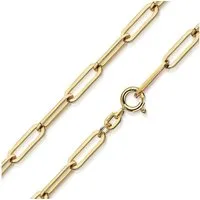 Materia Goldkette Damen Gold Ankerkette weite Glieder K21, Sterlingsilber, vergoldet
