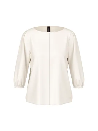 Marc Cain Additions - Feminine Bluse in reiner Seide off-white - Gr. - 36