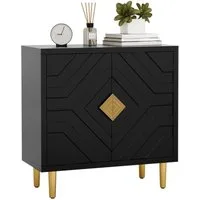 HOLTICO Sideboard Schrank für Wohnzimmer, Küche, Schlafzimmer (1 St), Kommode mit 2 Türen, Küchenschrank, Aufbewahrungsschrank
