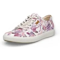 Ecco Soft 7 (Vollnarbenleder) weiss/bunt Damen Sneaker