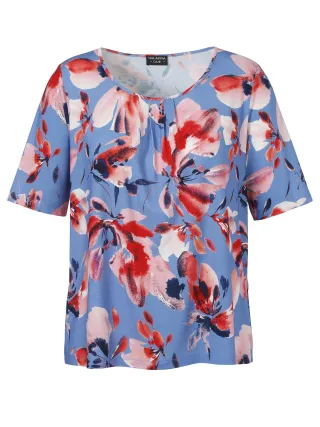 VIA APPIA DUE - T-Shirt Rundhals 1/2 Arm Druck kornblume multicolor - Gr. - 44