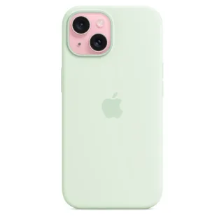 Apple iPhone 15 Silikon Case mit MagSafe ? Blassmint | mwnc3zm/a | Cover - Apple