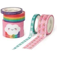 Legami Schülerkalender Legami Set mit 5 Papier-Klebebändern - Tape By Tape - Regenbogen