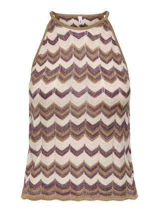 ONLY - ONLASTER SL GLITTER TOP KNT Foxtrot - Gr. - M