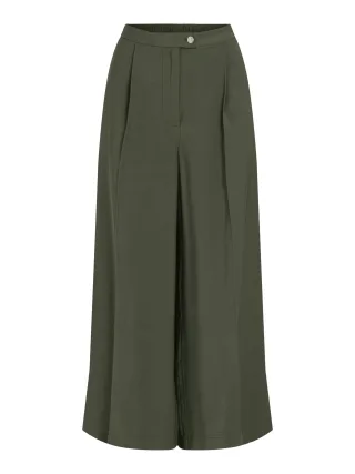 VILA - VIMARLEE HW WIDE CULOTTE PANTS/RC/1 deep depths - Gr. - 38