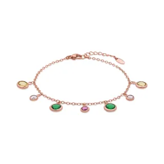 Luxenter-Armband aus Metalllegierung und mehrfarbigem Zirkonia, gefertigt in 18-karat-Roségold - Huis