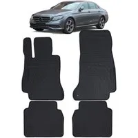Tenzo-R Passform-Fußmatten Auto Gummi Fußmatten Schwarz Premium Set für Mercedes E Klasse W213 S2