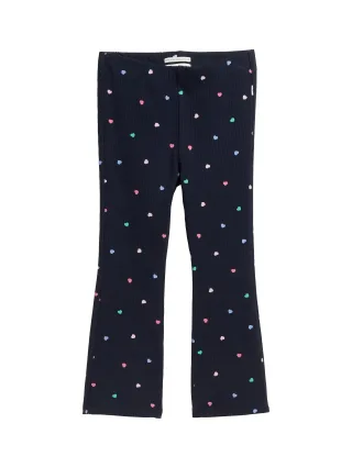 tom tailor kids - Flared Leggings mit Muster navy multicolor heart print - Gr. - 104/110