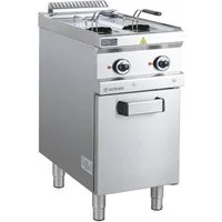 GastroHero Fritteuse Elektro Doppel Fritteuse 2x7 Liter 10,5 kW Edelstahl