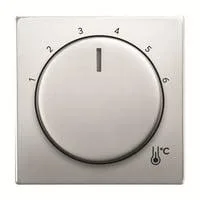Zentralscheibe Temperatur rund, Thermostat edelstahl, Retail