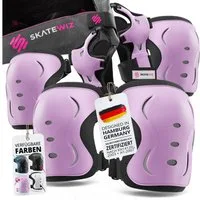 SKATEWIZ Protektoren-Set Schoner Inliner Geschenke für Kinder Knieschoner Erwachsene (Schützer Set Inliner skates Kinder und Rollschuhe, 6-tlg., Knieschoner Kinder - Inliner Schoner Erwachsene Schützer Inliner), Skateboard Schutzausrüstung Schlittsch
