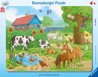 Ravensburger 06608 - Tiere auf der Wiese - 39 Teile Rahmenpuzzle