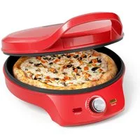 PRINCESS Elektrische Pfanne Princess 115007 Pizza Maker – Multifunktional: kann auch als Tischgril, 2000 W, Einstellbarer Thermostat – Inklusive Grillfunktion