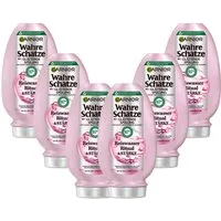 GARNIER Haarspülung WAHRE SCHÄTZE REISWASSER RITUAL SPÜLUNG, Packung, 6-tlg., mit Reiswasser und Stärke, ohne Silikone, vegane Haarspülung