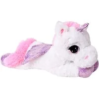 TE-Trend Kuscheltier Einhorn 45 cm Plüschtier Kuschelpferd Stofftier weiß (1-St), mit Glitzer Details