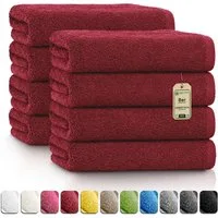 NatureMark Handtücher 8er-Sparpack Handtücher 50x100cm, 100% Baumwolle (8-St), 8X Handtücher, 100% Baumwolle, Bordeaux rot, 50 x 100cm