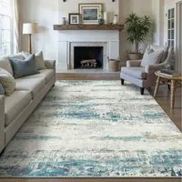 PURECOZY Teppich Kurzflor, Abstrakter Stil, Rutschfest und Waschbar, rechteckig, Höhe: 6.1 mm, geeignet für verschiedene Innenräume, 60x90 cm