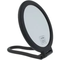 PARSA Beauty Standspiegel Essential Kosmetikspiegel Schwarz, Modernes Rubber Finish & 3-fache Ve