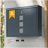 Zedelmaier Wandbriefkasten Briefkasten XXL Wandbriefkasten groß Briefkasten C4