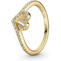Pandora Fingerring DamenHerz Funkelnder Wunsch Goldfarben