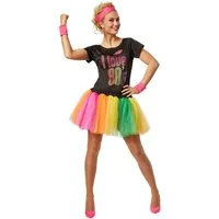 dressforfun Hippie-Kostüm Frauenkostüm 80er Jahre Disco-Lady, Fetziges Partykostüm im 80er-Style