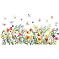 FOUORTUNATE-BEE Fenstersticker Blumen & Schmetterlinge Wandsticker für Fenster und Wand, 1 Stück, Fenster- und Wandsticker mit Blumen- und Schmetterlingsmotiv