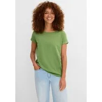 bonprix T-Shirt (1-tlg) lockere, figurumspielende Passform, Kurzarm, Rundhalsausschnitt