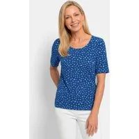 GOLDNER T-Shirt Viskoseshirt mit verspielten Tupfen