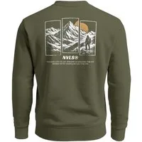 Neverless Sweatshirt Sweatshirt Herren Pullover mit Outdoor Grafik Print Berge Adventure