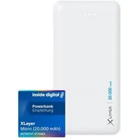 XLAYER Powerbank Micro 20000mAh Akku schnelles Aufladen externes Ladegerät Powerbank