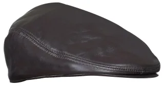 Peaky Blinders Newsboy-Flachhut aus Leder für Herren