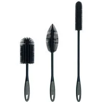 Kochblume Reinigungsbürsten-Set Silikonbürsten, (Spar-Set, 3-tlg), Köpfe untereinander austauschbar